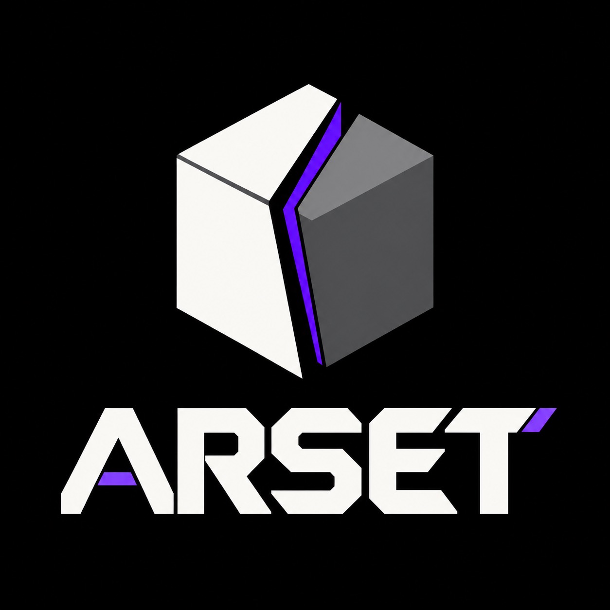 ARSET fractured cube logo